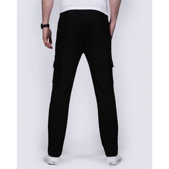 2Tall Pants Mens Large Tall 36 inseam Black Joggers Cargo Hugo Slim Drawstring - Picture 2 of 15